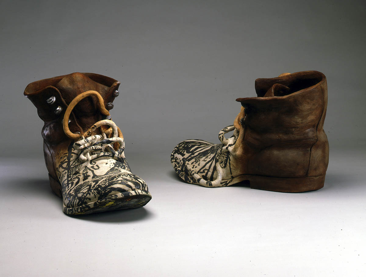 Robert Arneson, Boots with Echo, 1987